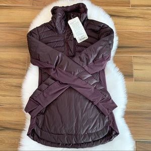 Black cherry lululemon down for a run pullover 2